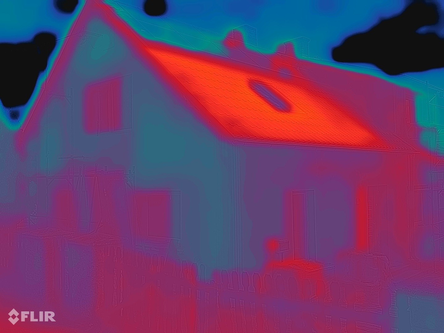 Image thermique de la façade après application du revêtement